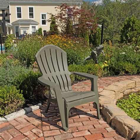 Real Comfort Outdoor Resin Stackable Adirondack Chair, Gray - Walmart ...