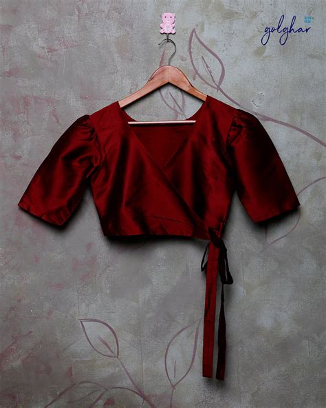 Forget me Knot (Blouse) | Sexy Maroon Knot Readymade top for women ...