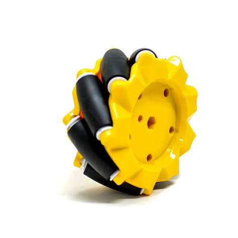 80mm Mecanum Wheel Set (Yellow) – Robocraze