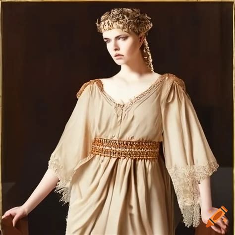 Fashion illustration of ancient Greek women's clothing on Craiyon