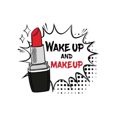 100yellow® “Wake Up & Makeup” Makeup Wall Decal for Beauty Parlor Home ...