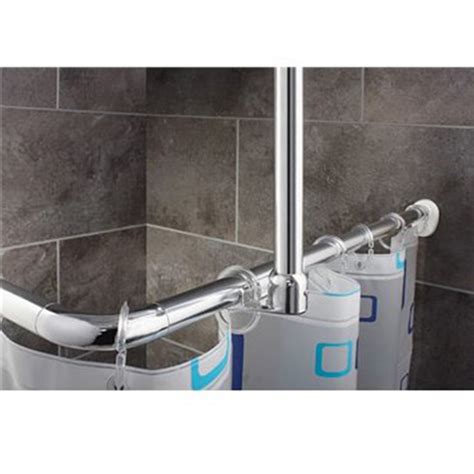 Ugaona šipka za zavesu 90x90cm fi25mm hrom Ridder 59100 | Volim svoj dom