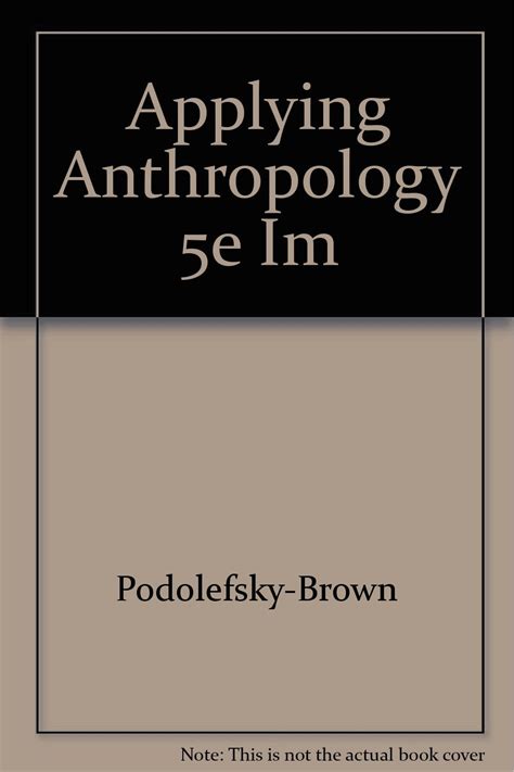 Buy Applying Anthropology 5e Im Book Online at Low Prices in India ...
