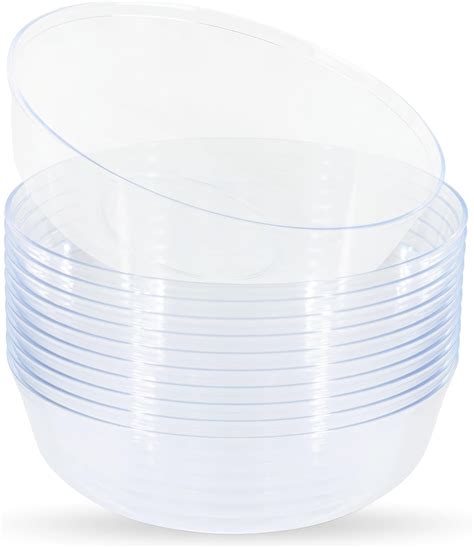 Amazon.com: PLASTICPRO Disposable Round Serving Bowls, Party Snack or ...