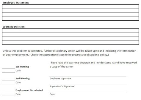 Image result for Employee Discipline Form Template