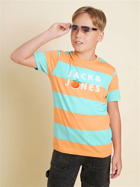 Boys Blue Colourblocked Cotton T-shirt