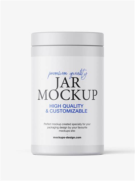Matt tall jar mockup - Mockups Design