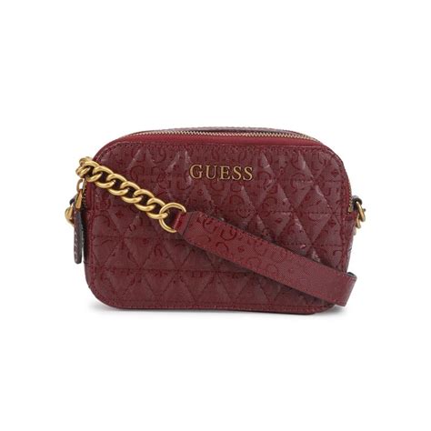 Buy Guess Noelle Crossbody Camera Maroon Sling And Cross Bags Online