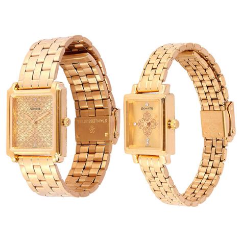 Buy Online Sonata Quartz Analog Blue Dial Strap Watch for Couple ...