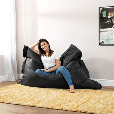 ink craft Leather Square Shape Large Bean Bag Lounge/Indoor/Living Room ...