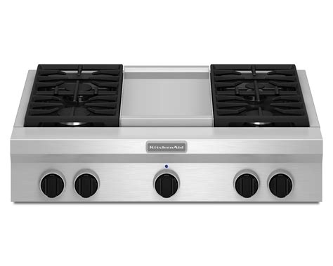 KitchenAid KGCU463VSS Pro-Style ®36" Gas Cooktop Plus Griddle