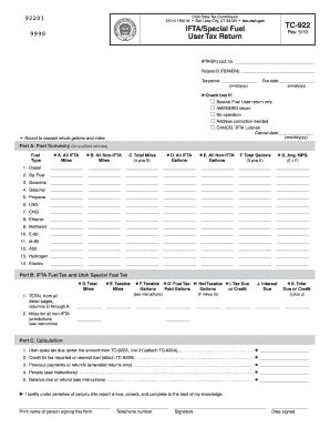 UT USTC TC-922 2019-2026 - Fill out Tax Template Online