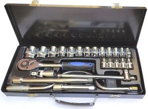 DUMDAAR Chrome Vanadium Steel 1/2" Drive 24 Pcs car Repair Tool Kit ...