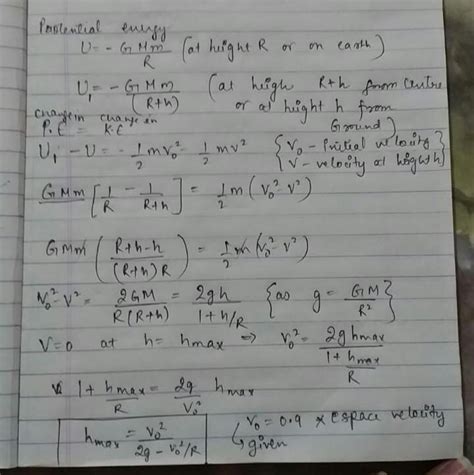 A rocket starts vertically upward with speed vo show that its speed v ...