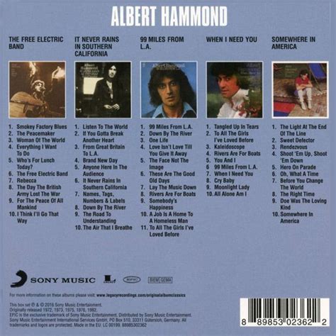 Albert Hammond - Original Album Classics (5CD Box) [ CD ] на CD audio ...