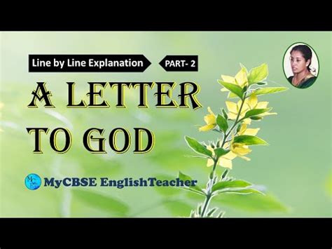 A Letter To God - 2 Video Lecture - Crash Course: Class 10