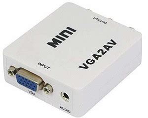 LipiWorld VGA to AV Converter RCA to Laptop PC VGA TV Connector Media ...