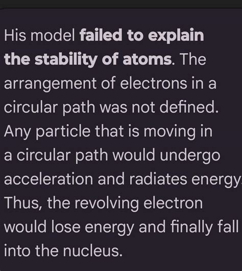 explain limitations of Rutherford model of atom ? - Brainly.in