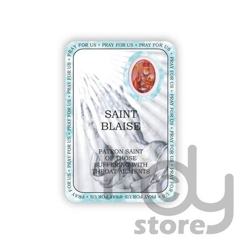 Throat Ailments Prayer Card Booklet St Blaise