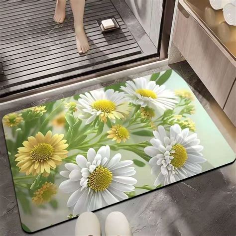 Buy SRUNISH Bath Mat Rug Rubber Backed Bathroom Rugs Fit Under Door ...