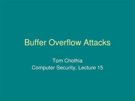 Image result for Types of Buffer Overflow Attacks