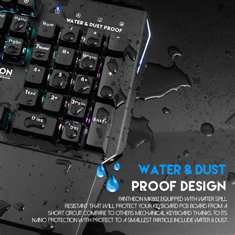 لوحة مفاتيح ميكانيكية مع مسند لراحة معصم اليد - أسود FANTECH MK882