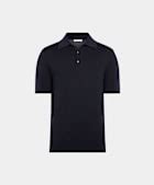 Black Polo in Californian Cotton & Mulberry Silk | SUITSUPPLY ...
