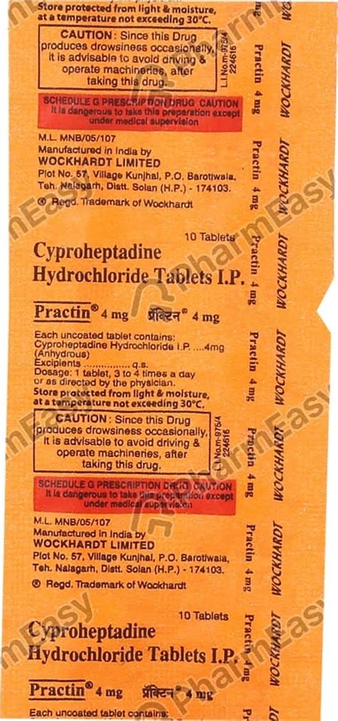 Practin 4mg Tablet: Uses, Side-effects, Price, Dosage & More Info ...