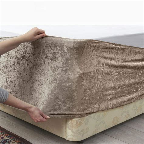 Buy viceroy bedding BED WRAP Crushed Velvet Divan Bed Base COVER ...