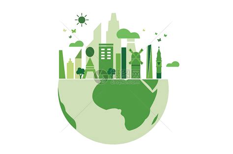 环保低碳生活生态环境绿色地球城市建设元素PSD素材免费下载 - 觅知网