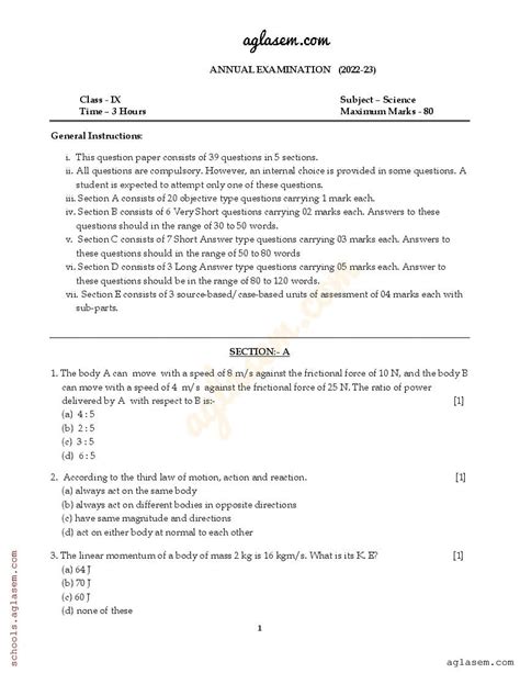 Image result for 9th Class Science Question Paper
