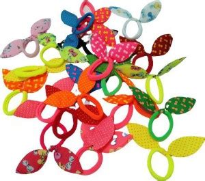 ZESCA STYLO 24PCS RABBIR EARS MULTICOLOR AND DESIGN RUBBERBAND FOR ...