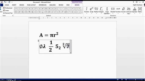 Image result for Word Equation Keyboard Shortcuts