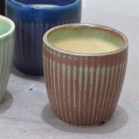 Variegated Glazed Ceramic Pots (Set of 5) — Mudfingers