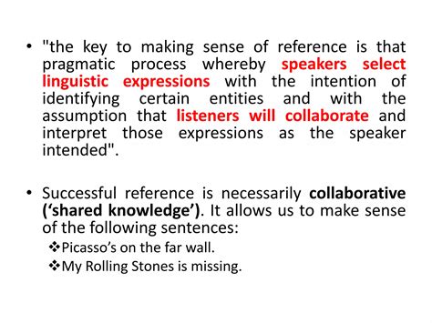 Pragmatic Referece and Inference | PPTX