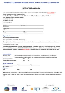 Fillable Online Registration Form (English) - CO2Geonet Fax Email Print ...