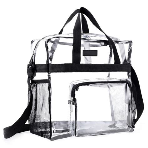 Transparent Pocket Bag | 30x30x15cm Zip Bag for Stadium Library Airport ...