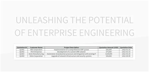 Enterprise Architecture Excel Template 的图像结果