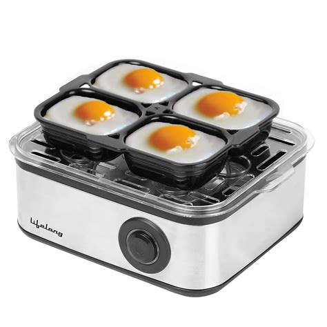 Buy Lifelong 2-in1 Egg Boiler and Poacher 500-Watt (Black), Boil 8 eggs ...