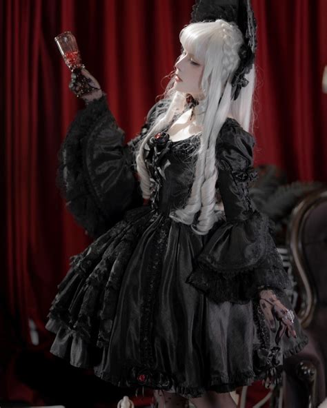 Devil Inspired on Instagram: "🖤Gothic Lolita dress wih bowknot details ...