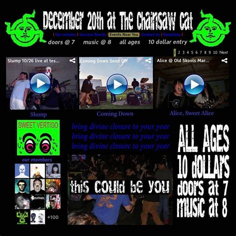 The Chainsaw Cat Presents: Alice Sweet Alice, Coming down and Slumpand ...