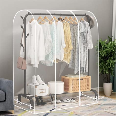 Amazon.com: Clear Garment Rack Cover, Transparent PEVA Clothes Rack ...