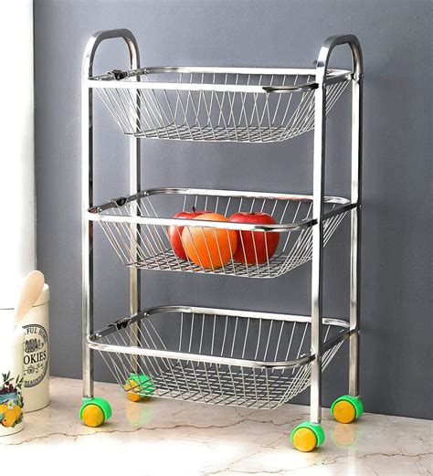 SIV Stainless Steel Fruit and Vegetable Storage Stand Rack Multipurpose ...