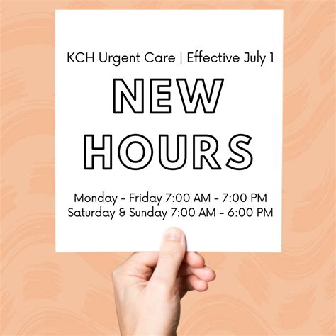 Knox Community Hospital on LinkedIn: NOTICE: KCH Urgent Care hours will ...