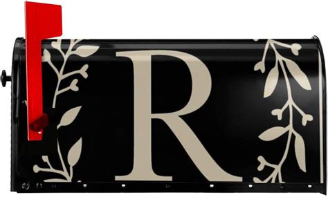 Buy MSGUIDE Magnetic Mailbox Cover Classic Monogram Letter R Mailbox ...