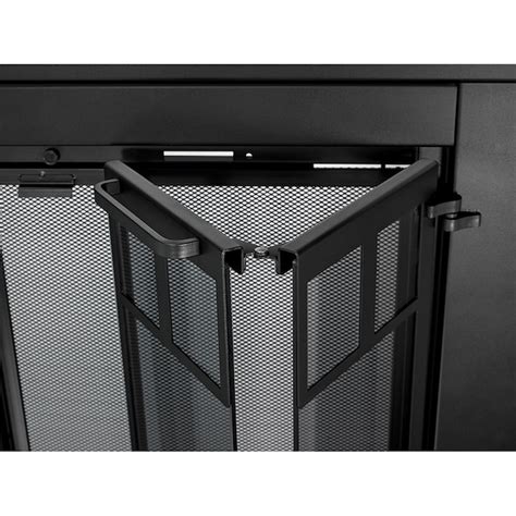 allen + roth Morgan Black Small Bifold Fireplace Doors with Smoke ...