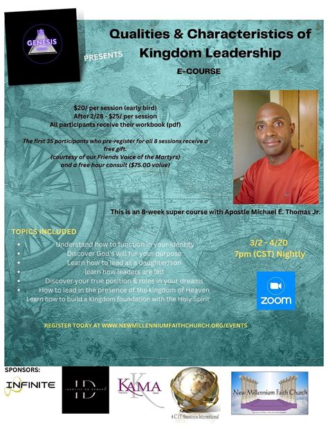 Qualities & Characteristics of Kingdom Leadership, April 20 2023 ...