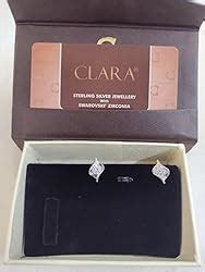 CLARA Made with Swiss Zirconia 925 Sterling Silver Platinum Plated Mia ...