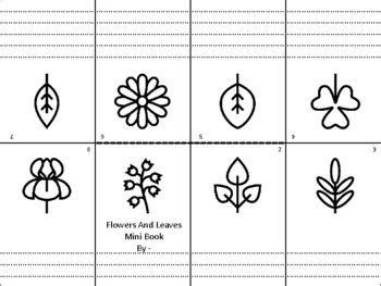 30 Flowers And Leaves Mini Books, Picture Writing, Back to School Week ...