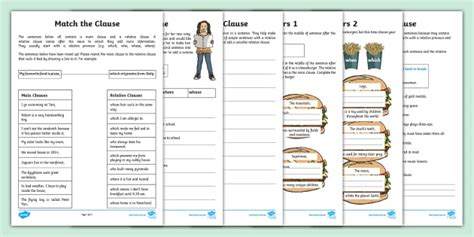 Relative Pronouns Worksheet With Answers PDF - Year 5/6